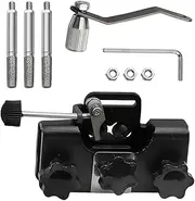 Chain Saw Sharpener - Chainsaw Sharpening Jig Kit Aluminium Alloy with 3 Bits,Hand-Cranked Chain Sharpener for Chain Saws and Electric Saws, Outdoor Work