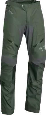 THOR 2901-10455 Terrain Over-the-Boot Pants - Army Green/Charcoal - 36