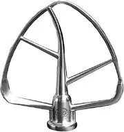 [Kitty Professional] Flat Stirrer Stainless Steel "Typhoon" Accessories Compatible with KitchenAid Food Processor | Artisan Kitchen Aid Baking Accessories Mixing Bowl 4.3/4.8 Litre Bowl Dishwasher Safe