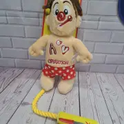 NEW Hasbro Operation Plush Large Dog Toy Rope Tug Squeak & Crinkle 14”