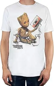 [GUARDIANS OF THE GALAXY] Mens Vol 2 Groot Tape T-Shirt