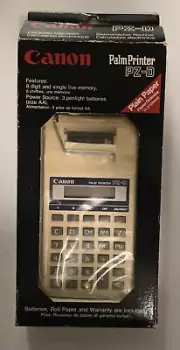 Vintage Cannon PZ-D Electronic Calculator Palm Printer Printing - NEW