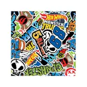 Hot Wheels Monster Trucks Logo Pile Up 2.85m x 2.4m Small Wallpaper Mural