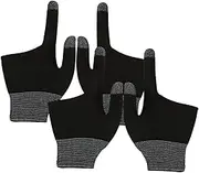 jojofuny 2Pairs Graphene Finger Sleeves for Gaming Touch Screen Two Finger Gloves for Mobile Gaming Billiards Lightweight Stylish Design Enhanced Touch Sensitivity for Precision