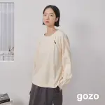 【GOZO】GOZO鳳梨紋抓褶造型上衣(兩色)