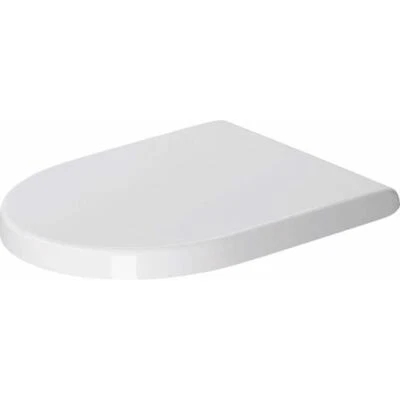 Duravit Toilet Seat Elongated Closed Front Soft Close Plastic in White w/ Lid