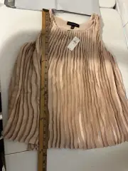 Women’s Banana Republic Pleated Blouse Top Peach XS