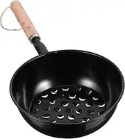 TINEASUR Outdoor Burner Pot Charcoal Starter Tray Chimney Lighter Container for Camping Barbecue Brazier Coal Burning Pot