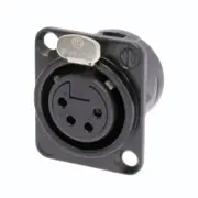 NEUTRIK NC4FD-L-B-1 4-Pin XLR Female D type Panel Mount Black w/Gold Pins