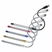 LED USB Keyboard Night PC Light Flexible Lamp 10 LED for Reading Notebook Laptop