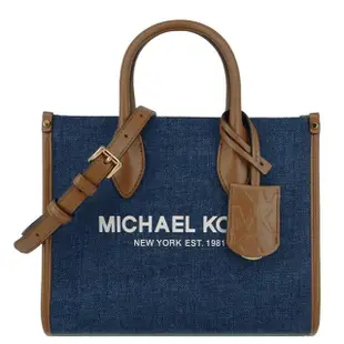 【Michael Kors】MIRELLA系列 牛仔帆布皮革 斜背/肩背/手提 手提包 托特包(多色任選)