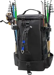 FREGITO Fishing Tackle Backpack, Fishing Tackle Storage Bag, Multifuction Large-Capacity Sling Bag, Fishing Gear Bags, High-performance Tackle Bag for Fishing, Camping, Hiking(Black)