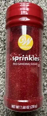 Wilton Sprinkles Red Sanding Sugar Crystal Cookie Cake Decoration 7.68 oz