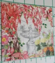 Two Decorative Cocktail Napkins for Decoupage "In the Garden"