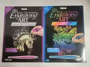 DIY Lg Rainbow Butterflies Unicorn Kids Engraving Art Craft Kit Bundle Lot