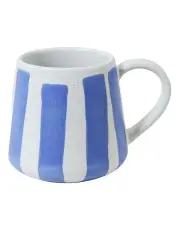 [Robert Gordon] Mediterranean Hand Painted Party Thick Striped Mug in Indigo