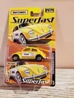 Matchbox Superfast #73 Volkswagen Beetle, Yellow Taxi, Limited Edition, NIP