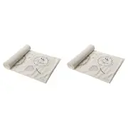 2x Ecology Cotton/Linen Tableware Dining Feast Tablecloth Runner 180cm Flax