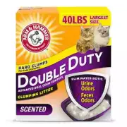 ARM & HAMMER Cat Litter Double Duty Clumping 40 lbs Dust-Free Odor Eliminator