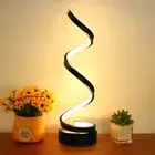 Modern LED Table Lamp Spiral Desk Lamp 3 Color Reading Light Bedside USB Power