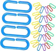Generic 360pcs Geometric Chain Bird Climbing B The Chain for Babies DIY Hook Rings Link Fine Motor Activities Sugar Glider Plastic