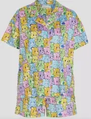 BNWT PETER ALEXANDER CARE BEAR TOP & SHORTS PJ SET WOMENS +1 RRP$129.