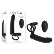 Gender X FULL SWING - Black USB Rechargeable Vibrating Cock Ring with Double ...