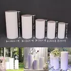 Metal Wedding Cylinder Plinth Pedestal Stand Ripple Cake Dessert Display 3/5x