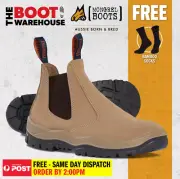 Mongrel 916040 Work Boots. Non Safety Elastic Sided Wheat Suede. Brand New