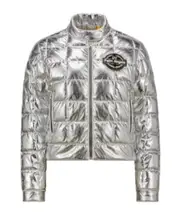 Moncler X Palm Angels Logo Patch Down Jacket 0,1,2 silver