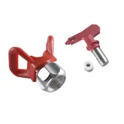 Red 515 Airless Paint Spray Gun Tip Nozzle and Guard for Sprayer Gray