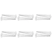 6x 6pc Appetito Chrome Skewers 10"/25cm Barbecue Home Kitchen Grill Cooking