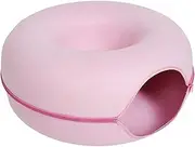 Stgfyxgs Cat Cave Zipper Scratch-Resistant Summer Breathable Hideaway Cave Bed Tunnel, Pink