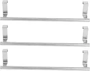 3PCS Stainless Steel Towel Racks Over Kitchen Cabinet Door Towel Shelf Bar Hanging Holder Home Organizer
