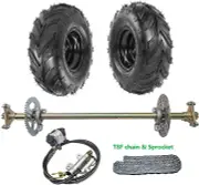 29'' Drift Trike Go Kart Rear Live Axle Kit +Brake caliper+6'' Wheels for Quad