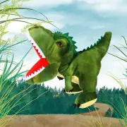 Plush Dinosaur Hand Puppet with Movable Mouth T-Rex Stuffed Animal Puppet for Im