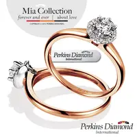 在飛比找PChome24h購物優惠-GIA PERKINS 伯金仕 Mia玫瑰金系列 鑽石戒指