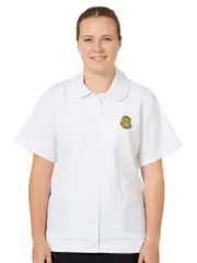 Jnr SS White Blouse With Emb Yrs 7-9