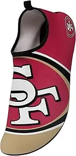FOCO NFL Mens NFL Team Logo Barefoot Beach Pool Quick-Dry Aqua Yoga Water Shoes