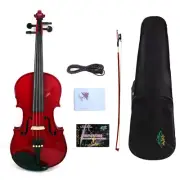 Yinfente Electric Acoustic violin 4/4 Full Size Maple Spruce Handmade 4 String