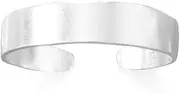 [JewelryWeb] 925 Sterling Silver 4mm Flat Band toe ring Adjustable Polished 4mm Wide-toe ring for Women and Men