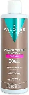 Valquer Professional Shampoo Power Colour Coloured Hair Vegan and Sulphate Free (Fuchsia) Hair Colour Enhancer - 400 ml