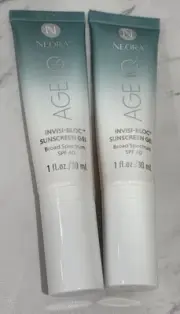 Neora Age IQ Invisi-Bloc Sunscreen Gel SPF 40 1 oz **READ**