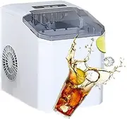 Ice Maker Machine Countertop Portable, Nugget Ice Cube Machine, Ice Maker Machine for Home with Ice Scoop and Basket, Electric Ice Maker, for Home Kitchen, Office, Bar and Restaurant