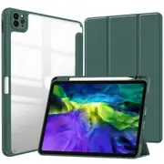 MCC iPad Pro 11" (2nd Gen) 2020 Case Cover Clear Back Pencil Holder Apple [Dark Green]