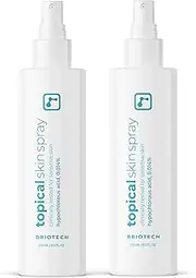 BRIOTECH Topical Skin Spray, Hypochlorous Acid Spray for Body & Face, Eyelid Cleanser, HOCl Facial Mist, Support Against Irritation, Calm Redness, Soothe Foot & Scalp, 8 fl oz ea, 2 ct