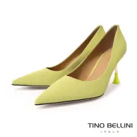 在飛比找Yahoo奇摩購物中心優惠-Tino Bellini 尖頭素面異材質拼接高跟鞋FSEV0