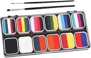 Face Painting Kit 12 Water-soluble Face Paints Body Paint Palette for Makeup for Halloween Sports Role-playing Parties