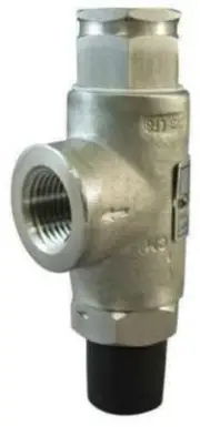 3/8" in x 1/2" out Safety Relief Valve 200 psi SS KUNKLE VALVE 0140-B01-ME0200