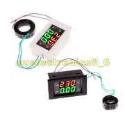 Digital Ammeter Voltmeter LCD Panel Amp Volt Meter AC 100A 300V 110V 220V